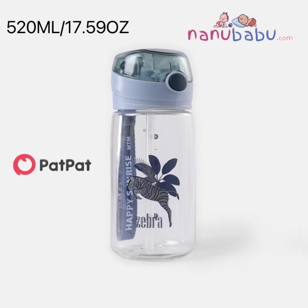 Patpat-520ML Straw Water Cup Large Capacity Water Bottle with Scale Plastic Adult Sports Bottle Outdoor Portable Cup 3nb20- 20573244