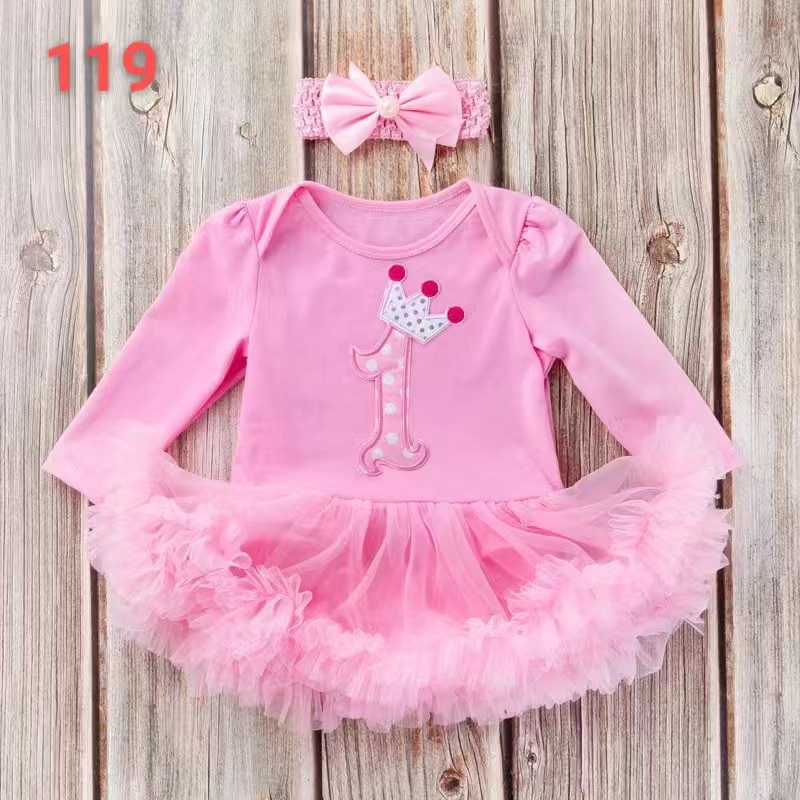Light Pink Newborn Girl Onesie Tutu and Headband Outfit Set (0-1)year