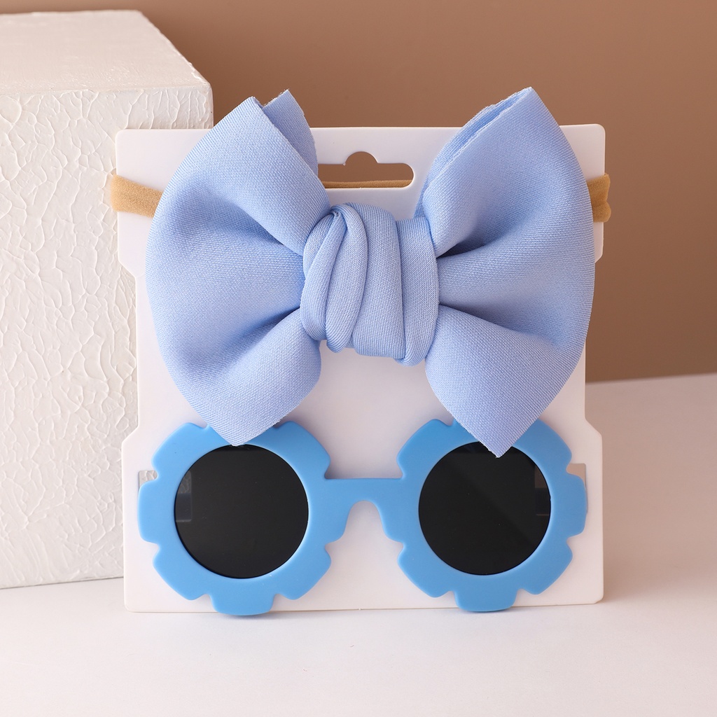 2pcs Toddler Bow Decor Headband and Sunglasses Set (6nb30-20673244)