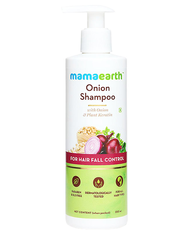 MamaEarth Onion Shampoo With Plant Keratin For Hair Fall Control 400ML