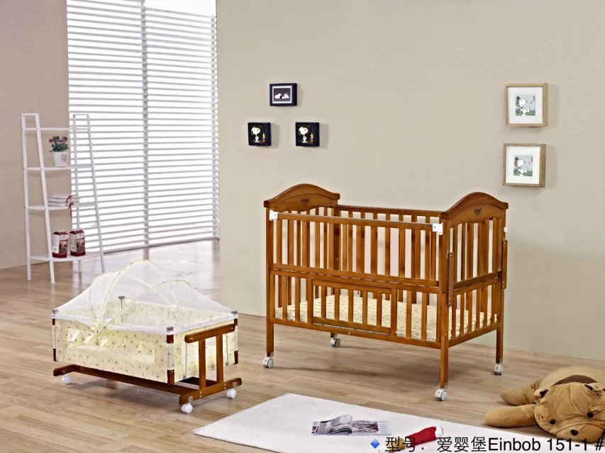 Mahogany Baby Cot Bed/ Baby Crib SD-151-1