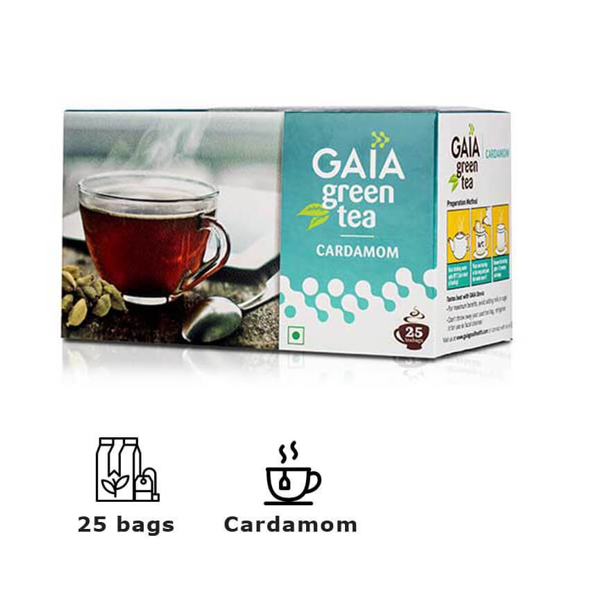 Gaia Green Tea + CARDAMOM 25's