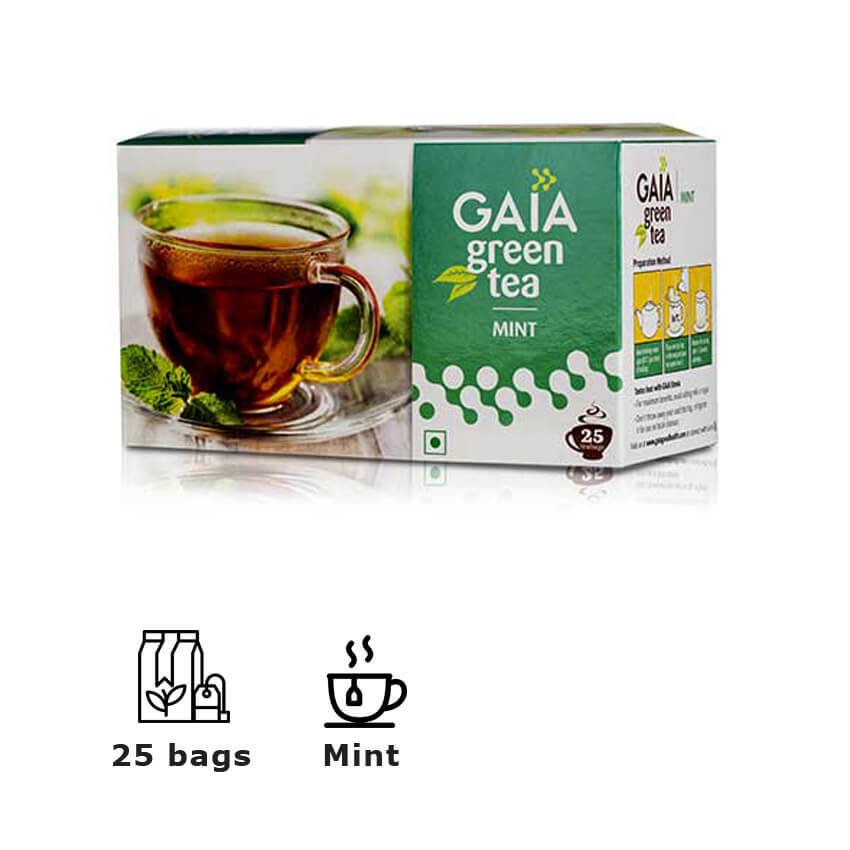 Gaia Green Tea + Mint 25's