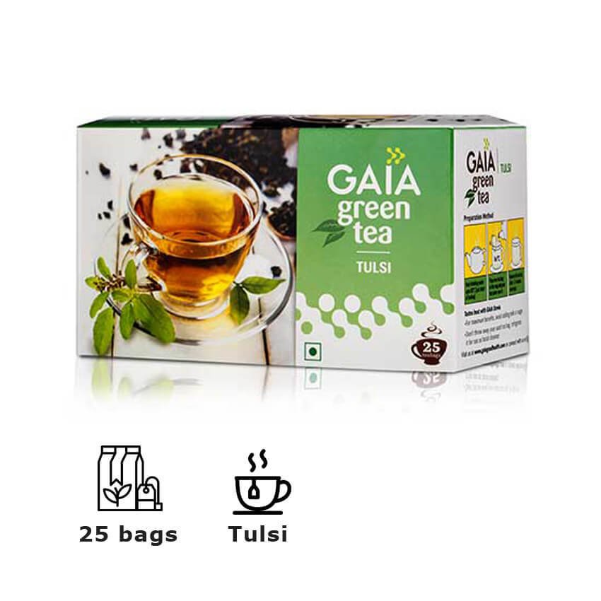 Gaia Green Tea + Tulsi 25's
