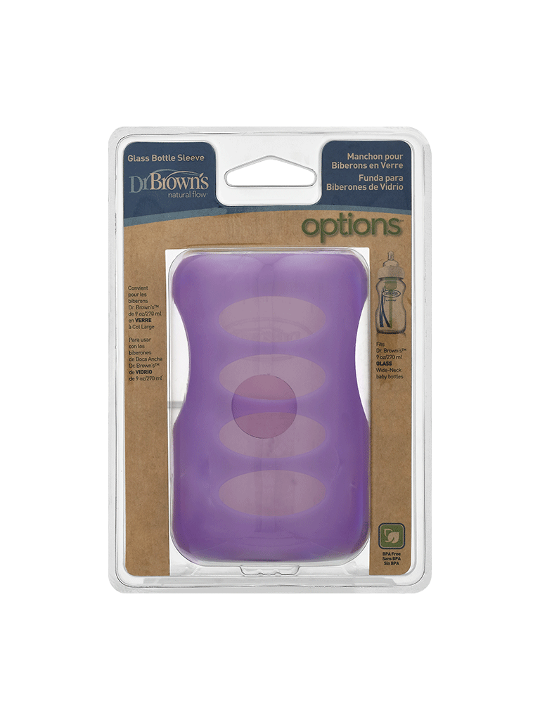 DR BROWN 9 oz / 270 ml Wide-Neck Glass Bottle Sleeve - Purple