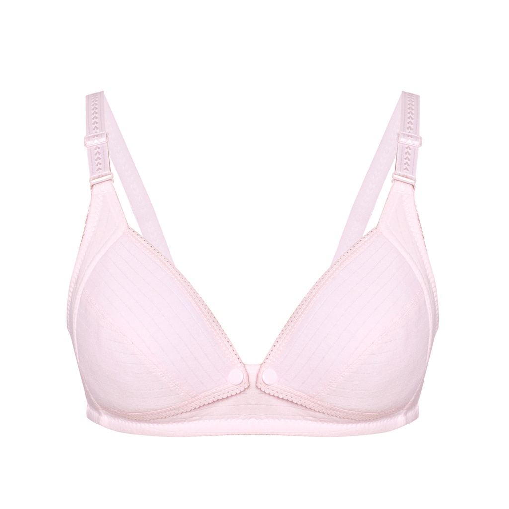 Nursing Snap Button Front Pink Bra
