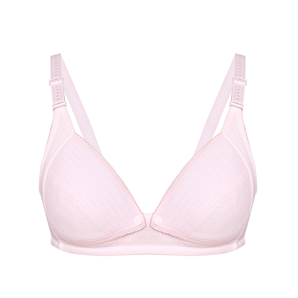 Nursing Snap Button Front Pink Bra