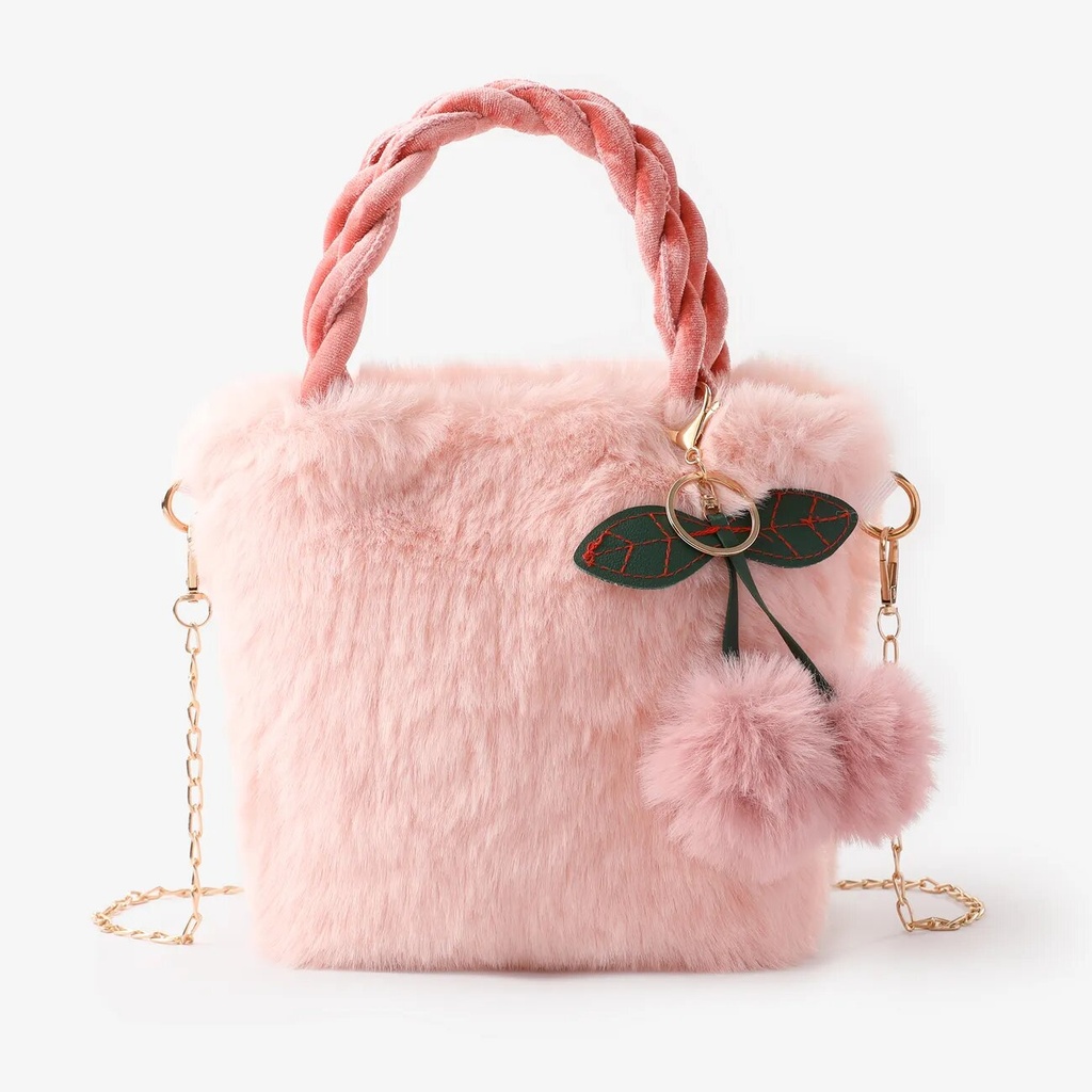 Kids likes Plush fashionable bucket bag