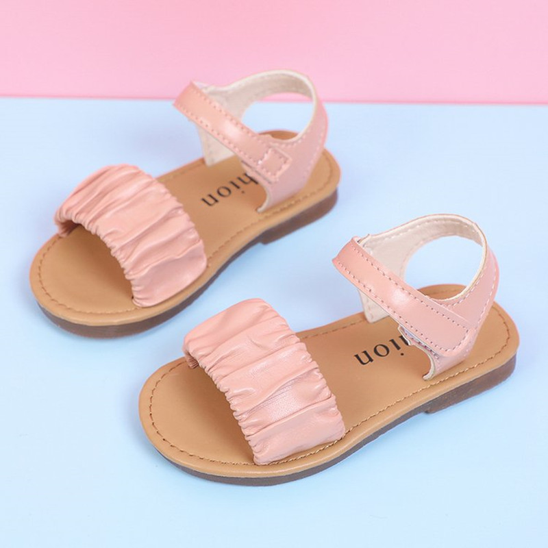 Toddler Solid Ruched Vamp Sandals