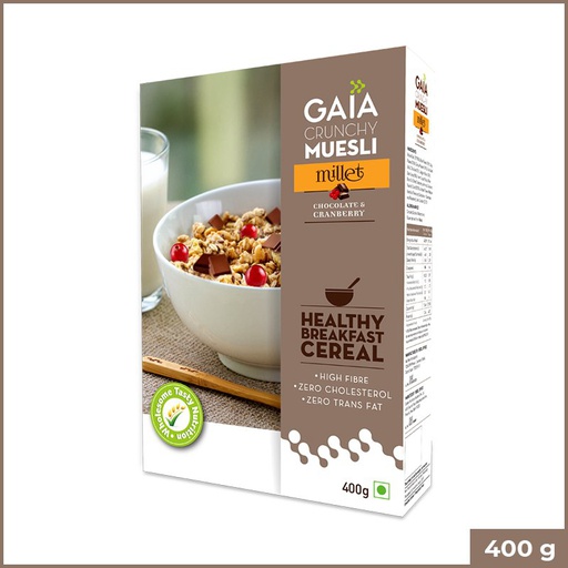 Gaia Muesli Millet Chocolate & Cranberry 400gm