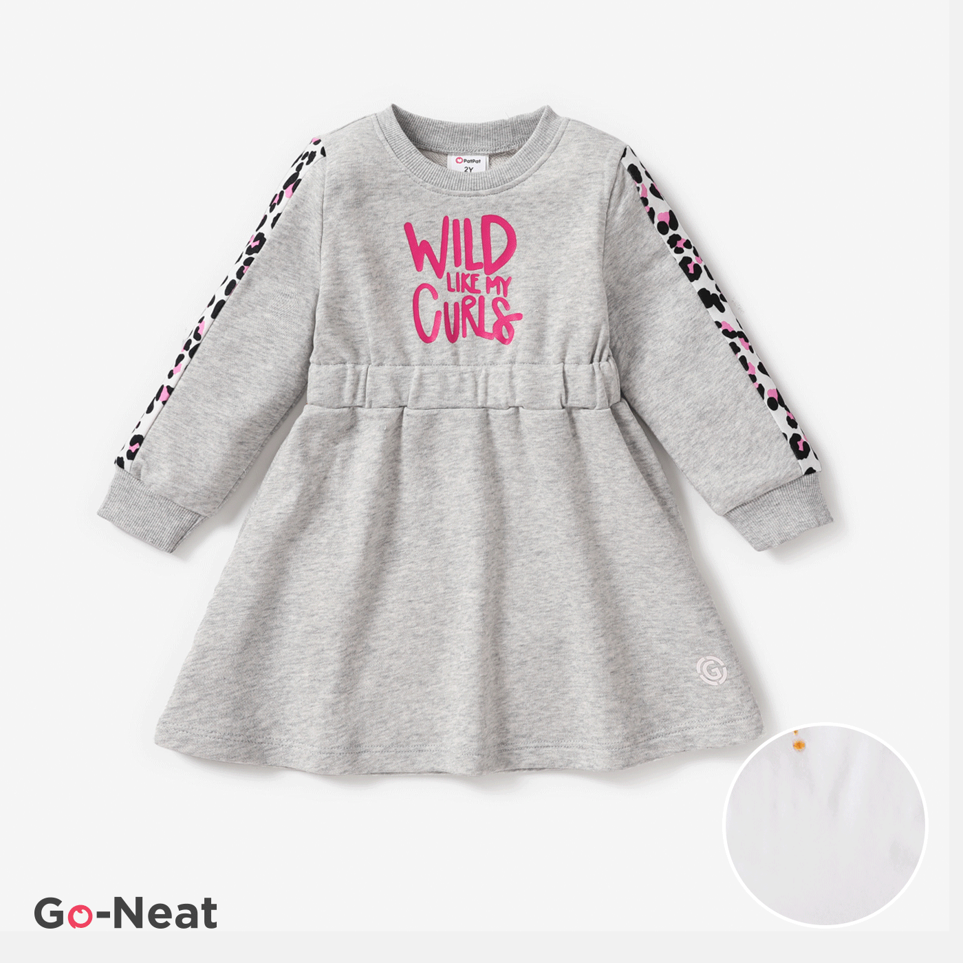 [SC9-20694006] Go-Neat Toddler Girl Sporty Letter Print Dress