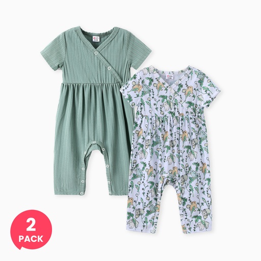 Easter 2-Pack Baby Girl Textured Romper
