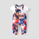 Baby Boy Allover Dinosaur Print Faux-two Short-sleeve Naia™ Jumpsuit