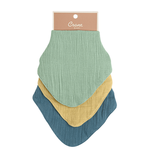 Crane Muslin 3Pc Bib Set - River