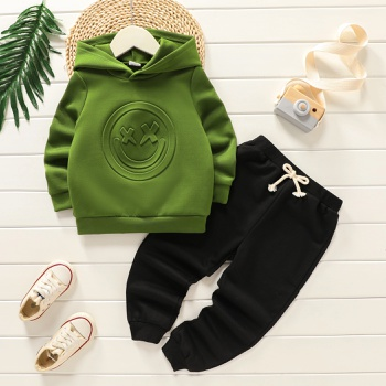 [WCL12-20551522] 2pcs Baby Boy Long-sleeve Graphic Hoodie and Sweatpants Set