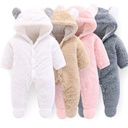 Baby Boy/Girl Bear Style Hooded Fleece Jumpsuit