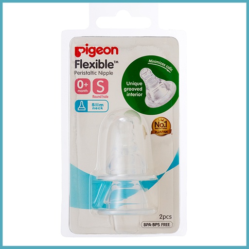 Pigeon Flexible Peristaltic Nipple Blister Pack 2PCs/Set (S)