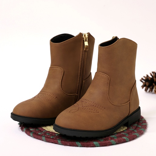 [WCL13-20502323] Toddler / Kid Fashion Embroidered Side Zipper Boots
