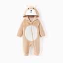 Baby Boy/Girl Fleece 3D Bear Zip-up Hooded Jumpsuit