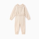 Baby Baby/Girl 2pcs Textured Sweater and Overalls Set