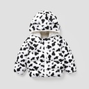 Toddler Girl Childlike Gummy Bear Animal pattern Hooded Cotton Jacket