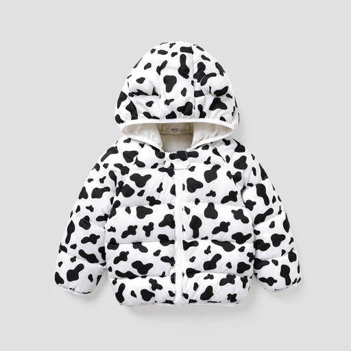 [WCL13-20756969] Toddler Girl Childlike Gummy Bear Animal pattern Hooded Cotton Jacket