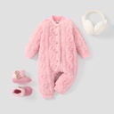 Baby Boy/Girl Button Design Basic Solid Color  Jumpsuit