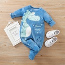 Toddler Girl Long-sleeve dinosaur print jumpsuit