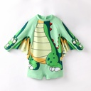 Dinosaur pattern toddler hoodie swimsuit