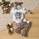3pcs Baby Girl Leopard Ruffle Edge Set