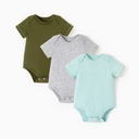 Baby Boy/Girl 3-Pack Lyocell Solid Color Romper