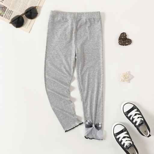 Kid Girl Cute Modal Leggings with Butterfly and Lace Design