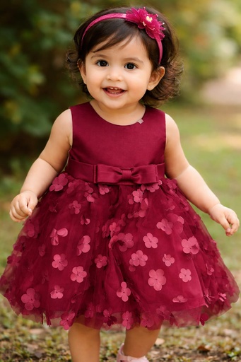 Blossom Bow Party Dress for Baby Girls