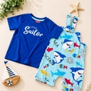 Shark print Dungaree Set