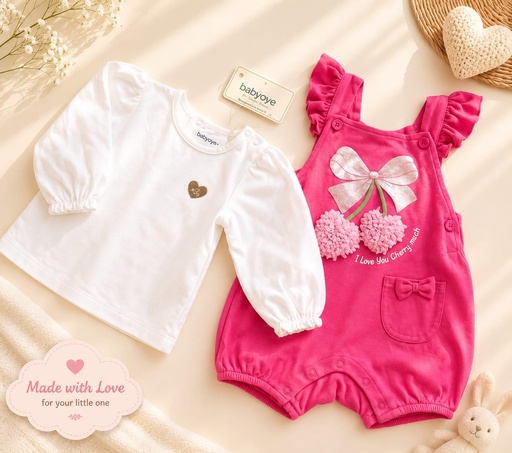 Sweet Cherry Bow Romper