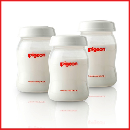 Pigeon Peristaltic Plus Storage WN PP Bottle 160ml with Sealing Disk 3PCs/Set (White)