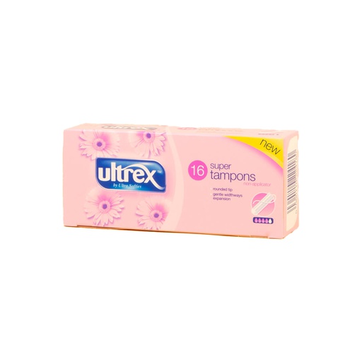 Ultrex Super Tampons 16's 107gm Pink