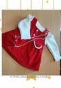 2-PIECE RED  BABY DRESS & BODY SET