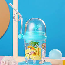 Whale Cup,Whale Cup with Water Spray,Cute Cartoon Dolphin Sippy Cup for Children