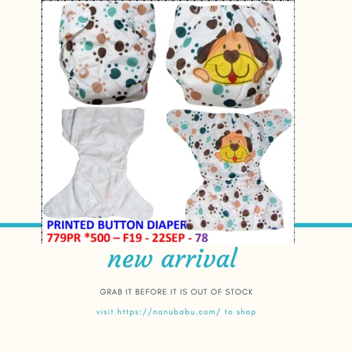 [KD91861] Baby Printed Button Diaper(AC060)