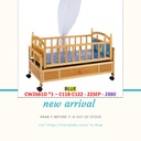 Baby Wooden Bed with Wheels