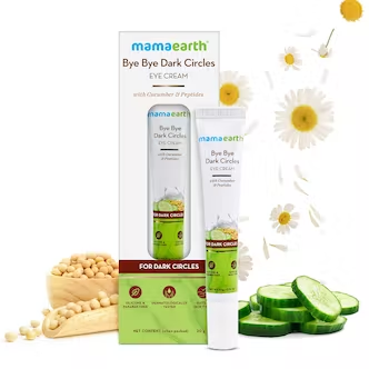 Mamaearth Bye Bye Dark Circles Eye Cream with Cucumber & Peptides for Dark Circles - 20ml