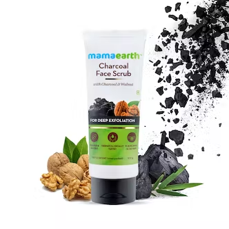 Mamaearth Charcoal Face Scrub For Oily Skin & Normal skin, With Charcoal & Walnut For Deep Exfoliation – 100g