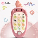Patpat:(nb13-19665384) Cartoon Phone Kid Cellphone Telephone Educational Learning Toys Music Baby Infant Teether Phone Baby Gift Bilingual teaching Toy