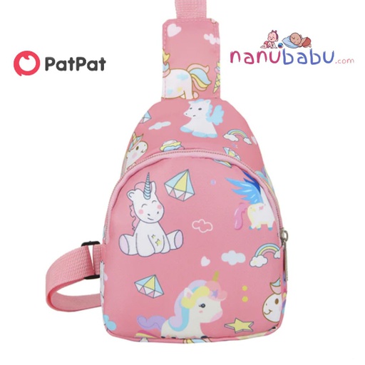 Patpat:(nb13-20198215) kids Unicorn Dinosaur Pattern Chest Bag Sling Bag