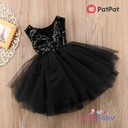 Patpat-(2nb3-19150849) Baby/ Toddler Girl's Sequin Tulle Party Dresses