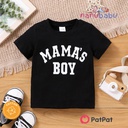 Patpat-(2nb4-20573216)Valentine's Day Baby Boy/Girl 95% Cotton Short-sleeve Letter Print Tee