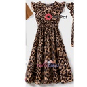 Patpat-(2nb6-17437697)-Family Matching Leopard Print Flutter-sleeve Belted Dresses - Girl