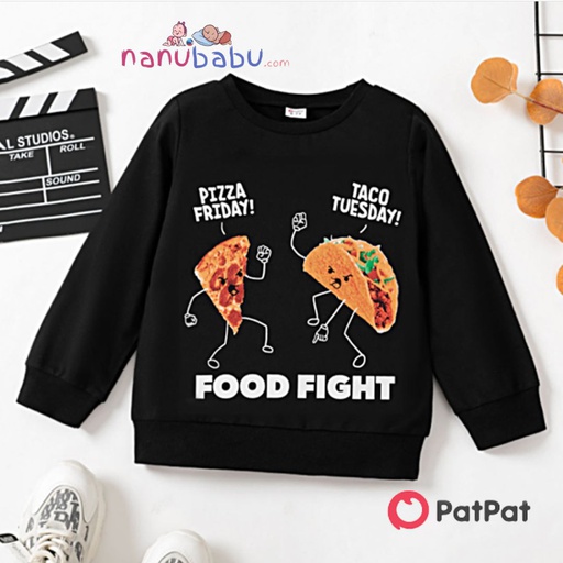 Kid Boy Food Print Pullover Sweatshirt - 3nb17 - 20555059