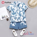 Patpat-2Pcs Kid Boy Plant Print Short-sleeve Shirt and 100% Cotton Shorts Set - 3nb17 - 2058162